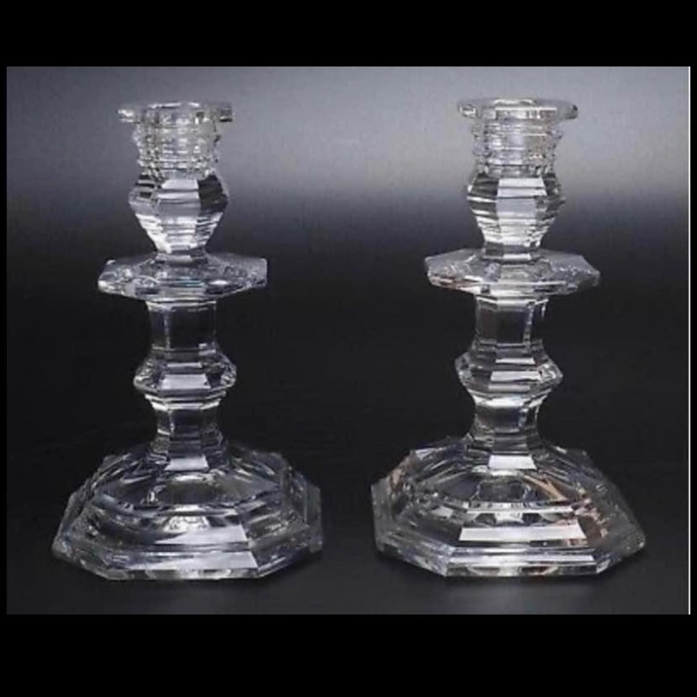 Classic pair of Baccarat fine Regence candlesticks
